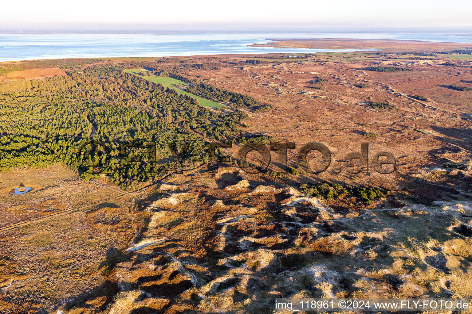 Parc national de la mer des Wadden à Fanø dans le département Syddanmark, Danemark d'en haut