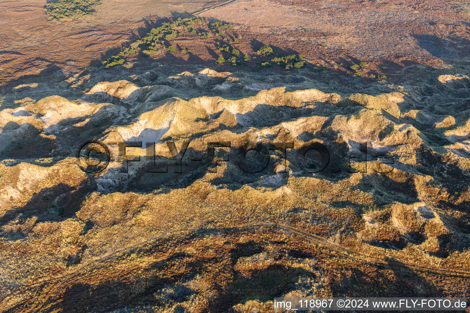 Parc national de la mer des Wadden à Fanø dans le département Syddanmark, Danemark depuis l'avion