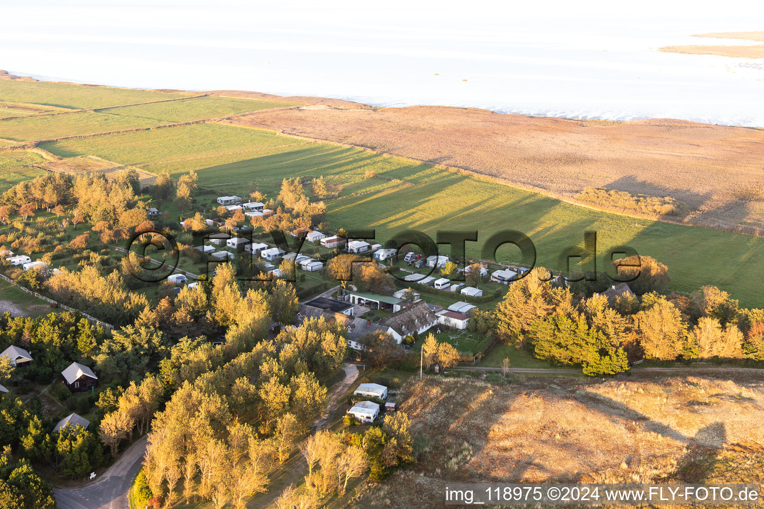 Ny Camping Sonderho à Fanø dans le département Syddanmark, Danemark depuis l'avion