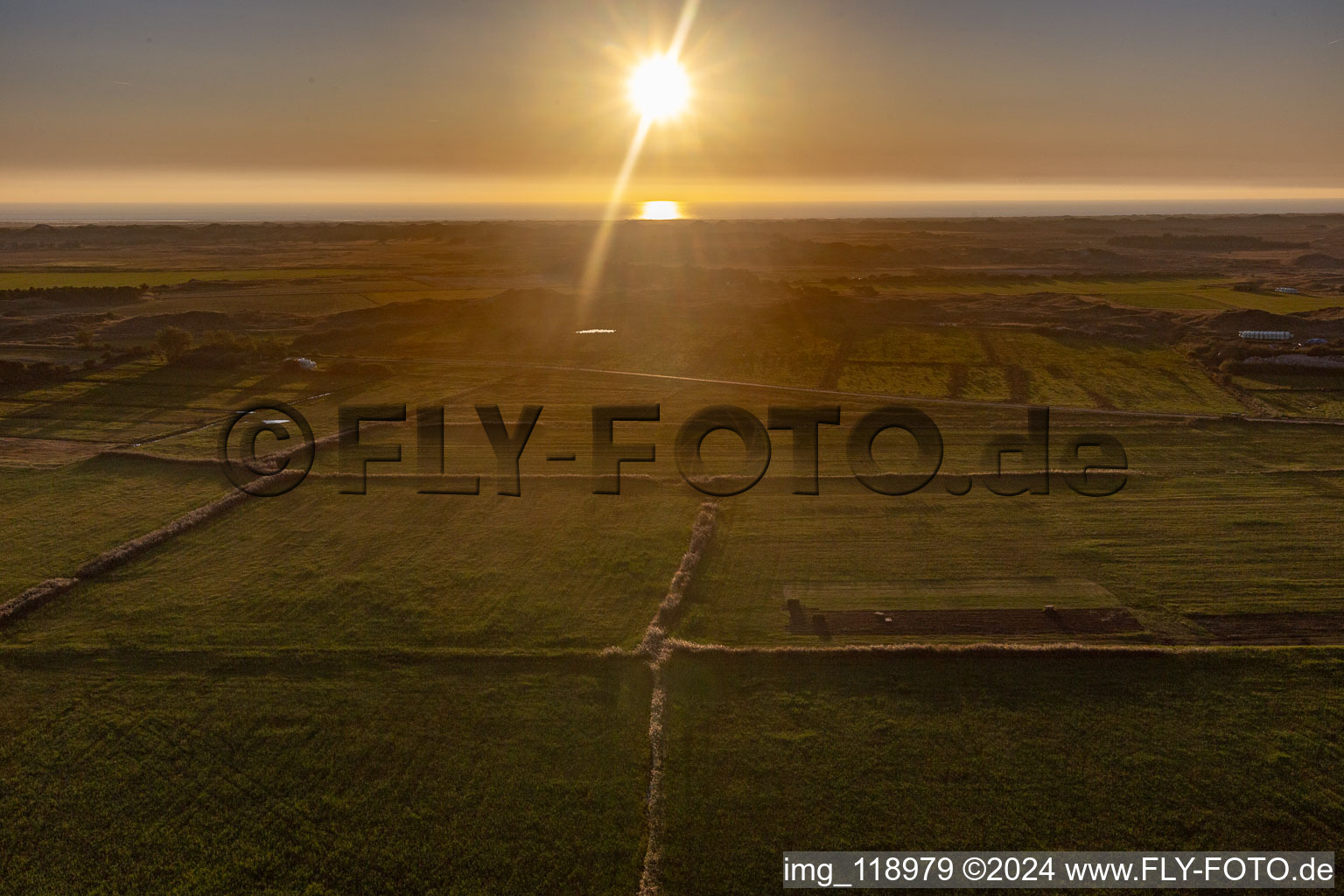 Parc national de la mer des Wadden à Fanø dans le département Syddanmark, Danemark vue du ciel