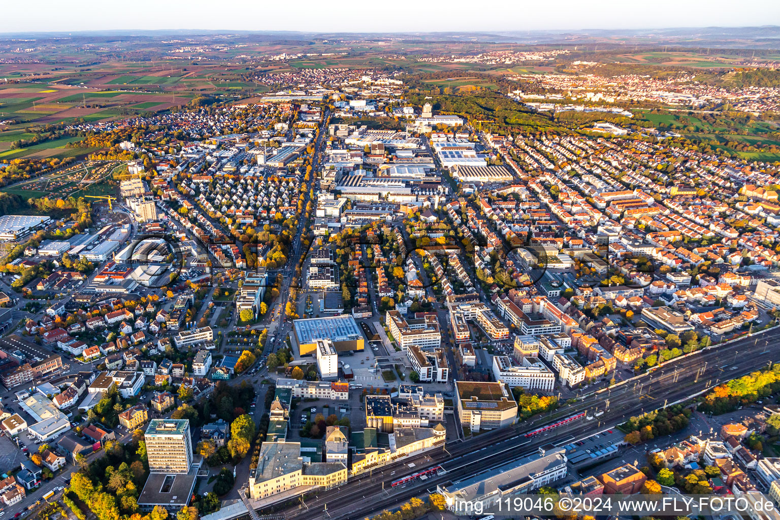 Vue aérienne de Quartier Pflugfelden in Ludwigsburg dans le département Bade-Wurtemberg, Allemagne