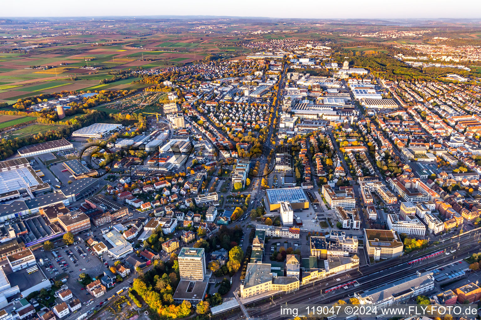 Vue aérienne de Quartier Pflugfelden in Ludwigsburg dans le département Bade-Wurtemberg, Allemagne