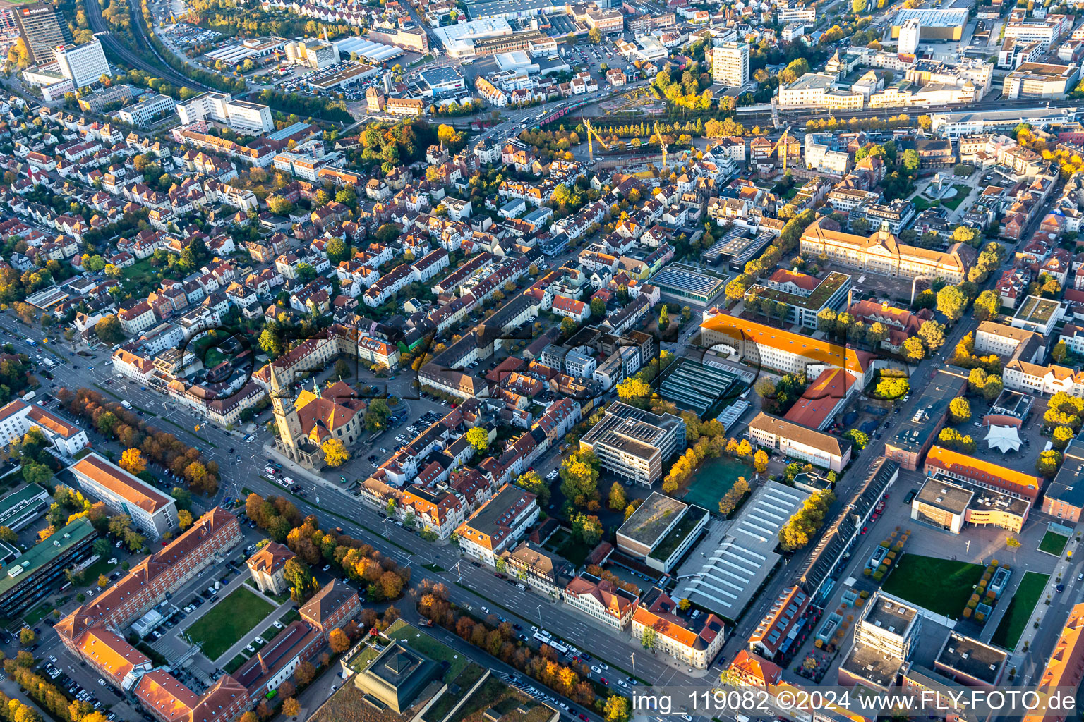 Ludwigsburg dans le département Bade-Wurtemberg, Allemagne vue d'en haut