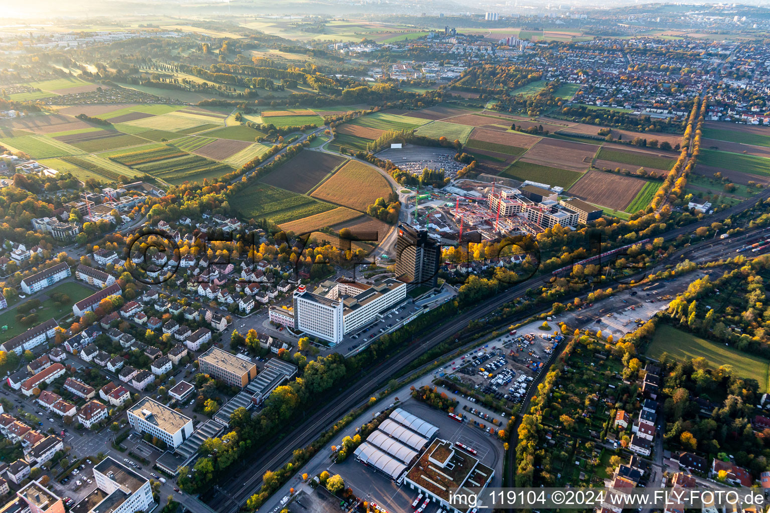 Photographie aérienne de Société de construction Wüstenrot à le quartier Ludwigsburg-Mitte in Ludwigsburg dans le département Bade-Wurtemberg, Allemagne