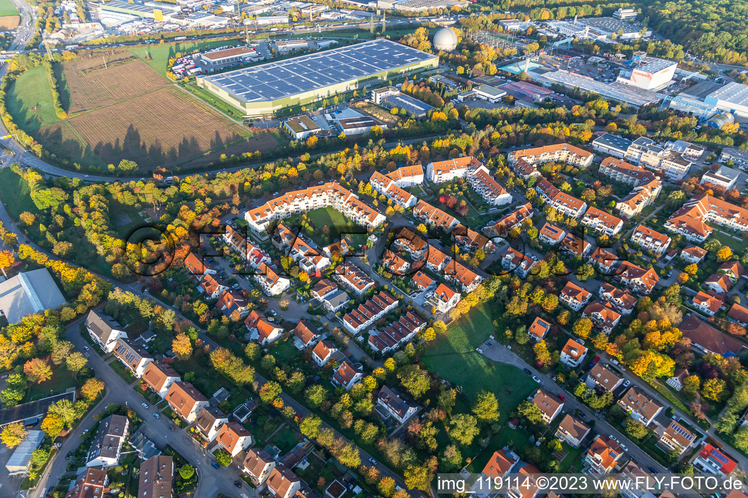 Photographie aérienne de Quartier Pflugfelden in Ludwigsburg dans le département Bade-Wurtemberg, Allemagne
