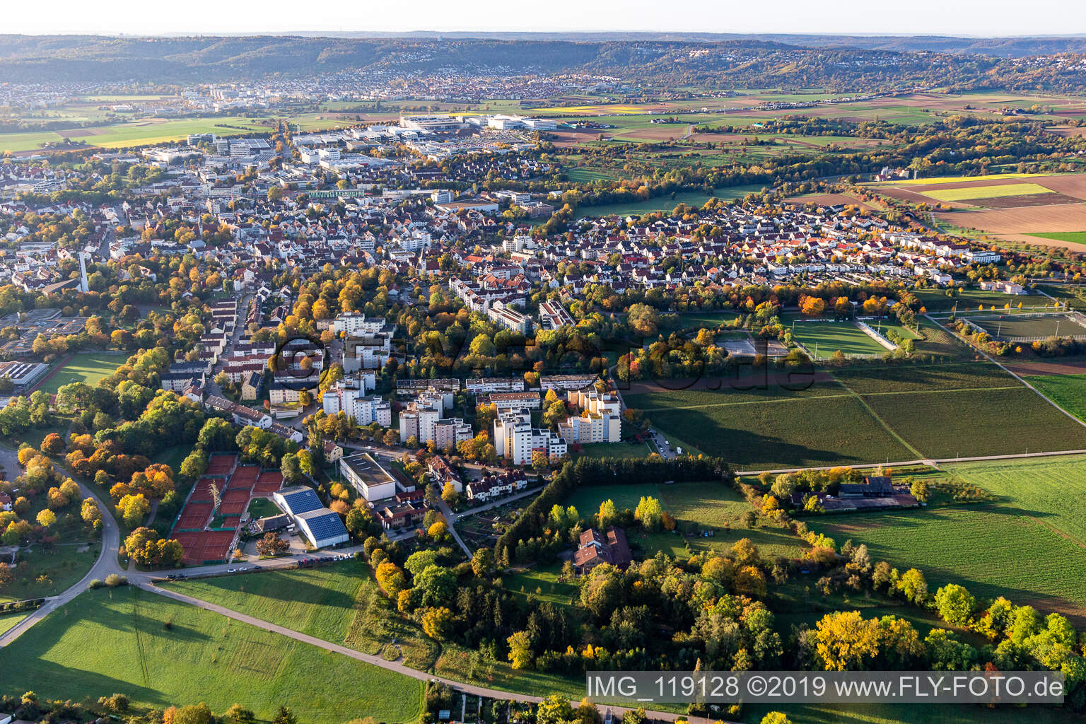 Vue aérienne de Ditzingen dans le département Bade-Wurtemberg, Allemagne