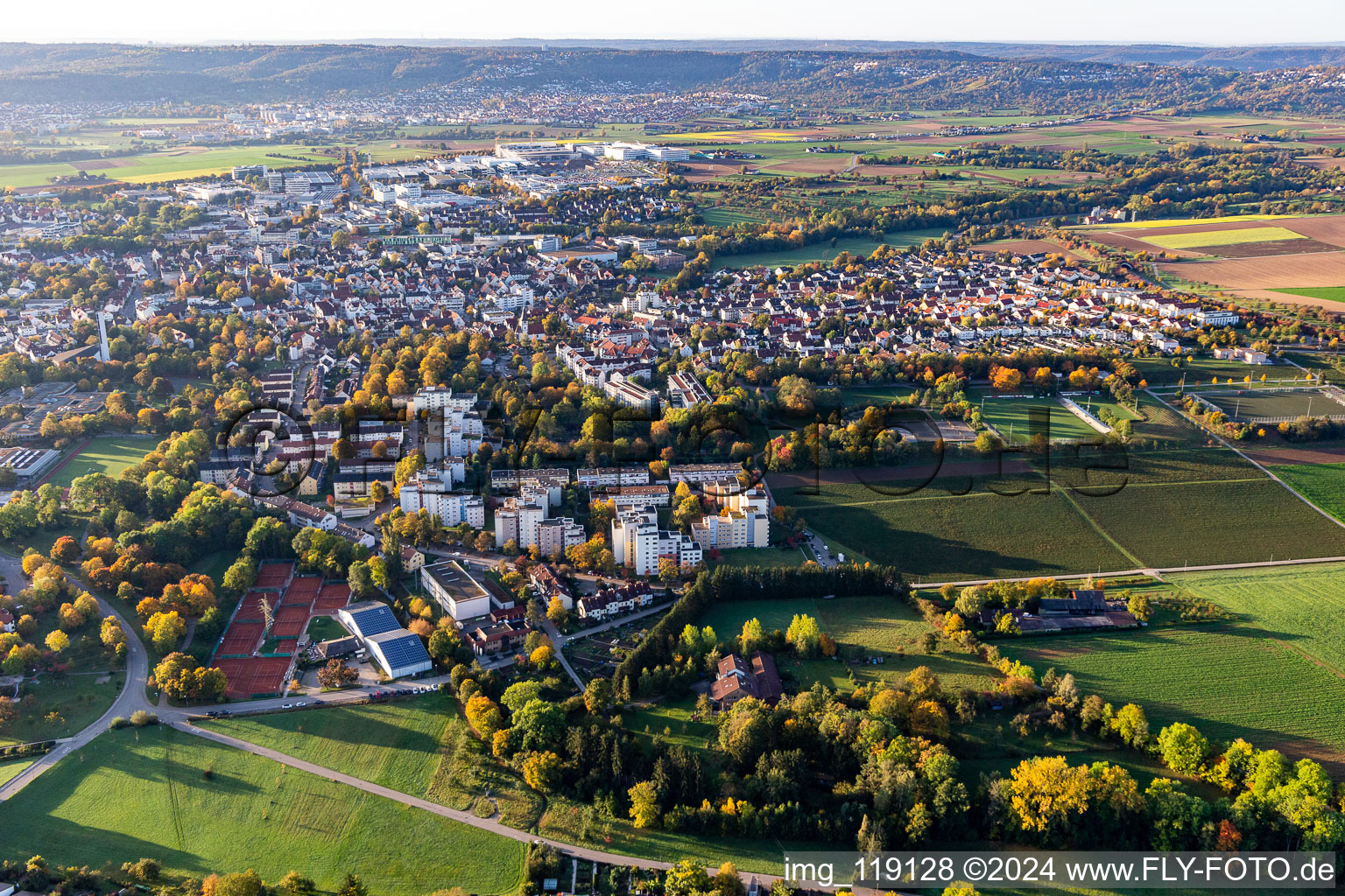 Vue aérienne de Ditzingen dans le département Bade-Wurtemberg, Allemagne