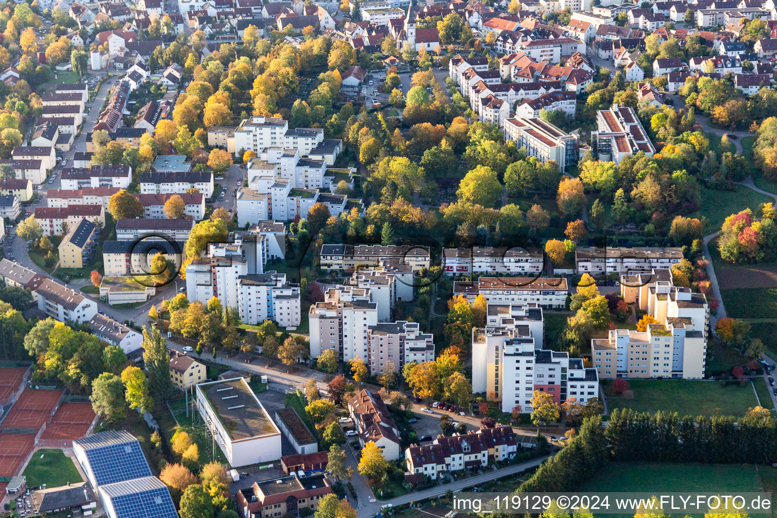 Vue aérienne de Ditzingen dans le département Bade-Wurtemberg, Allemagne