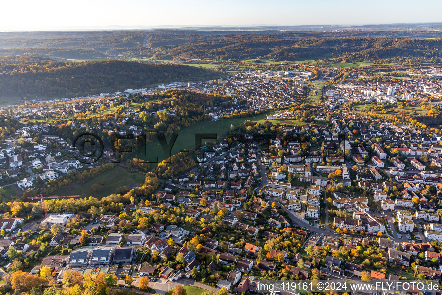 Vue oblique de Leonberg dans le département Bade-Wurtemberg, Allemagne