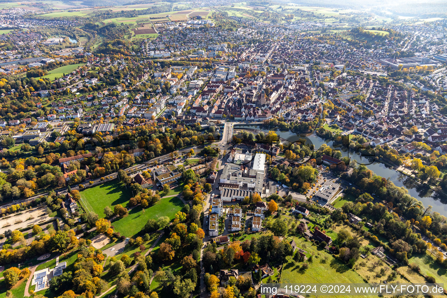 Nürtingen dans le département Bade-Wurtemberg, Allemagne d'en haut