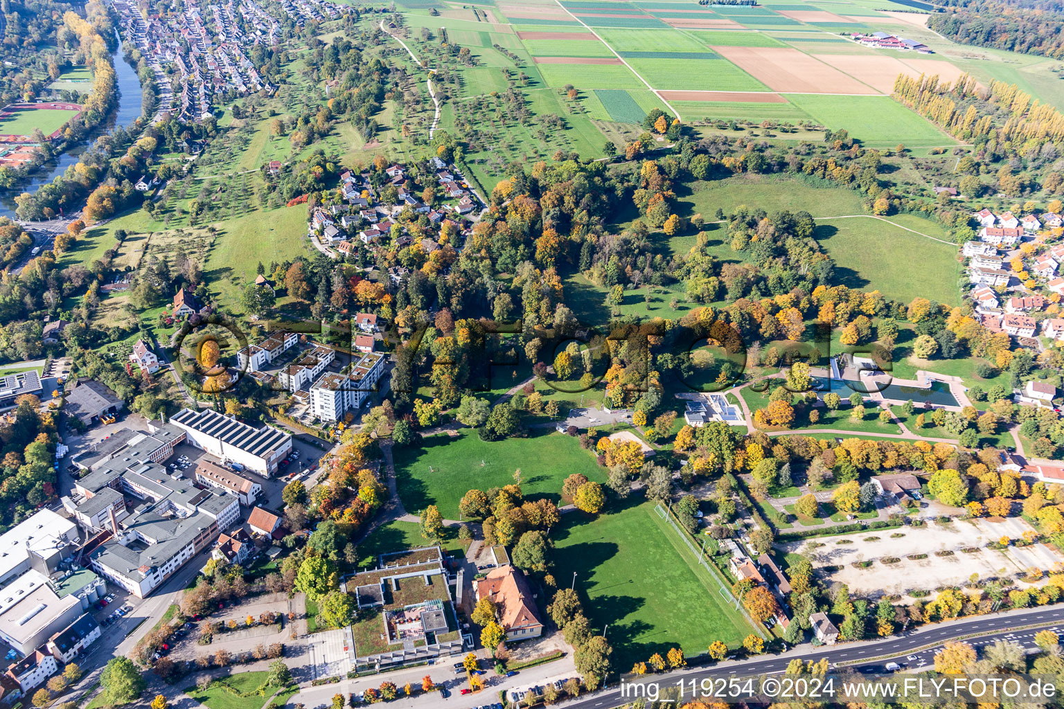 Nürtingen dans le département Bade-Wurtemberg, Allemagne vue d'en haut