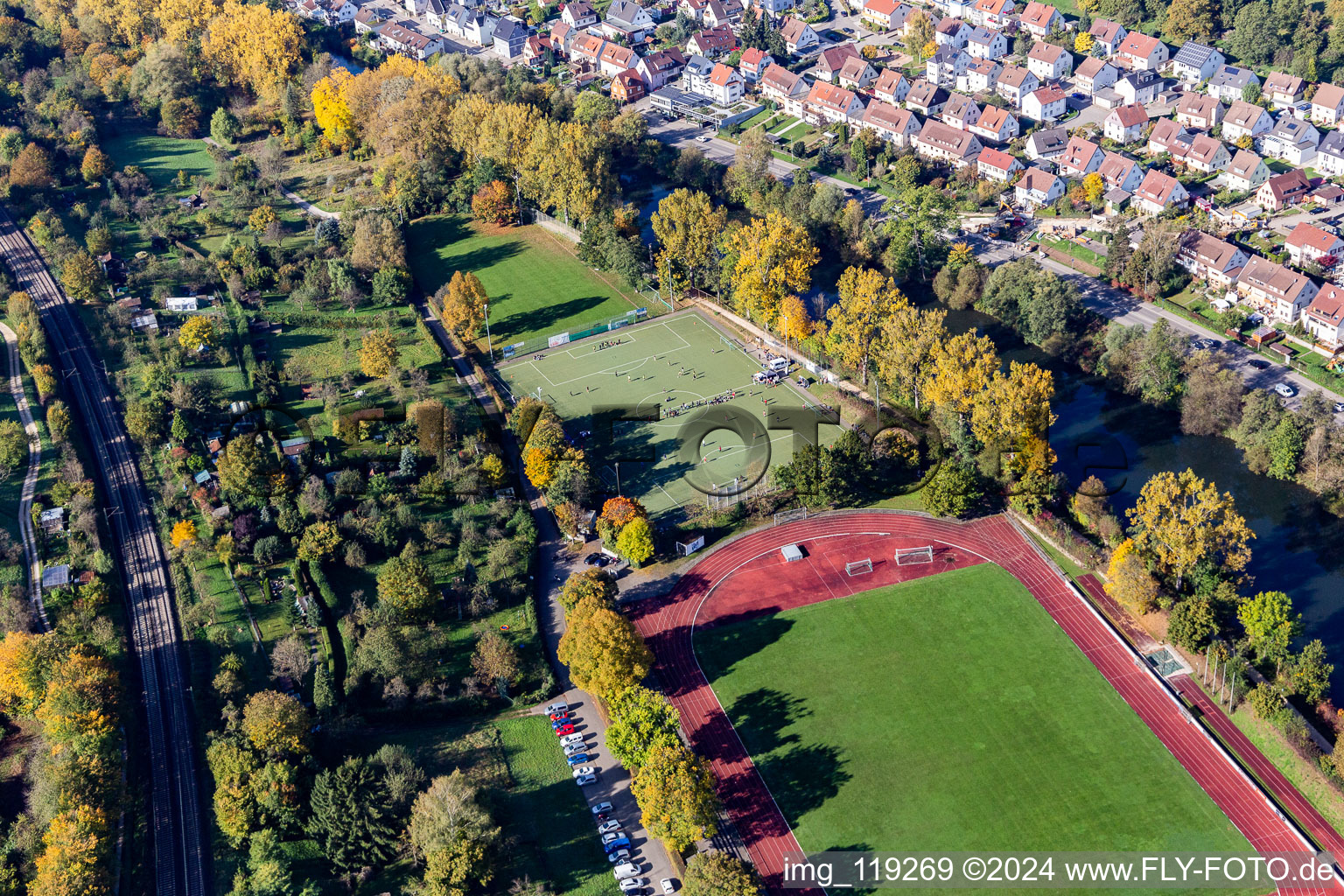 Vue aérienne de FV 09 Nürtingen eV à Nürtingen dans le département Bade-Wurtemberg, Allemagne