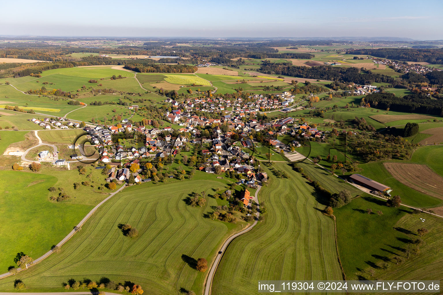 Vue aérienne de Quartier Hoppetenzell in Stockach dans le département Bade-Wurtemberg, Allemagne