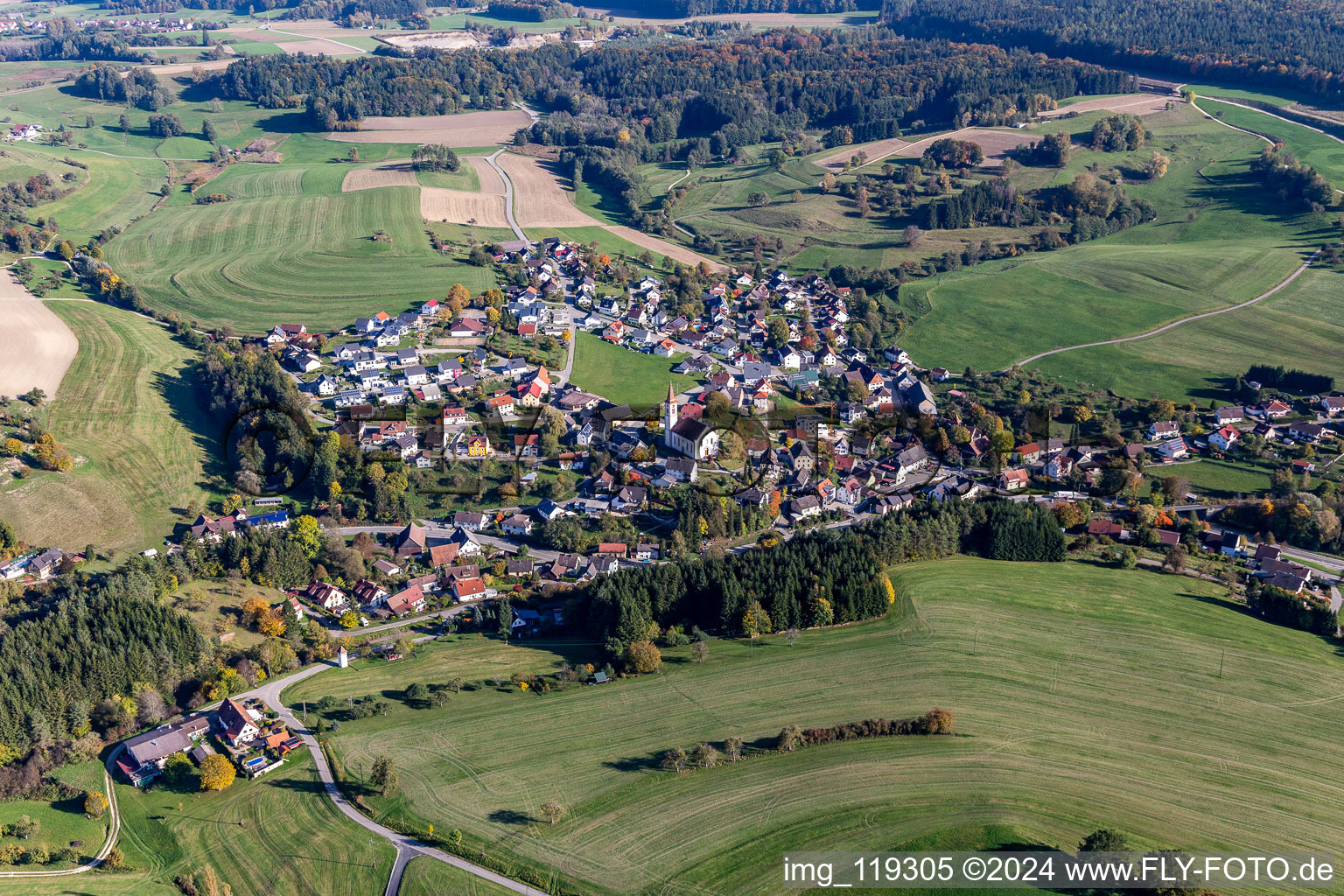 Vue aérienne de Quartier Hoppetenzell in Stockach dans le département Bade-Wurtemberg, Allemagne