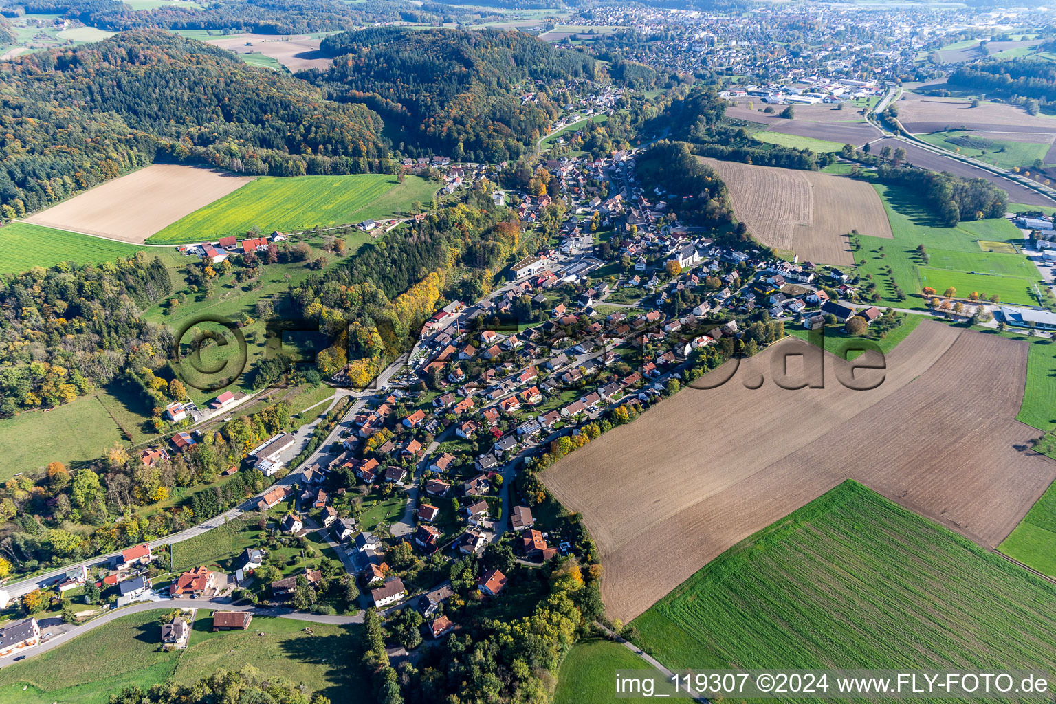 Vue aérienne de Quartier Zizenhausen in Stockach dans le département Bade-Wurtemberg, Allemagne