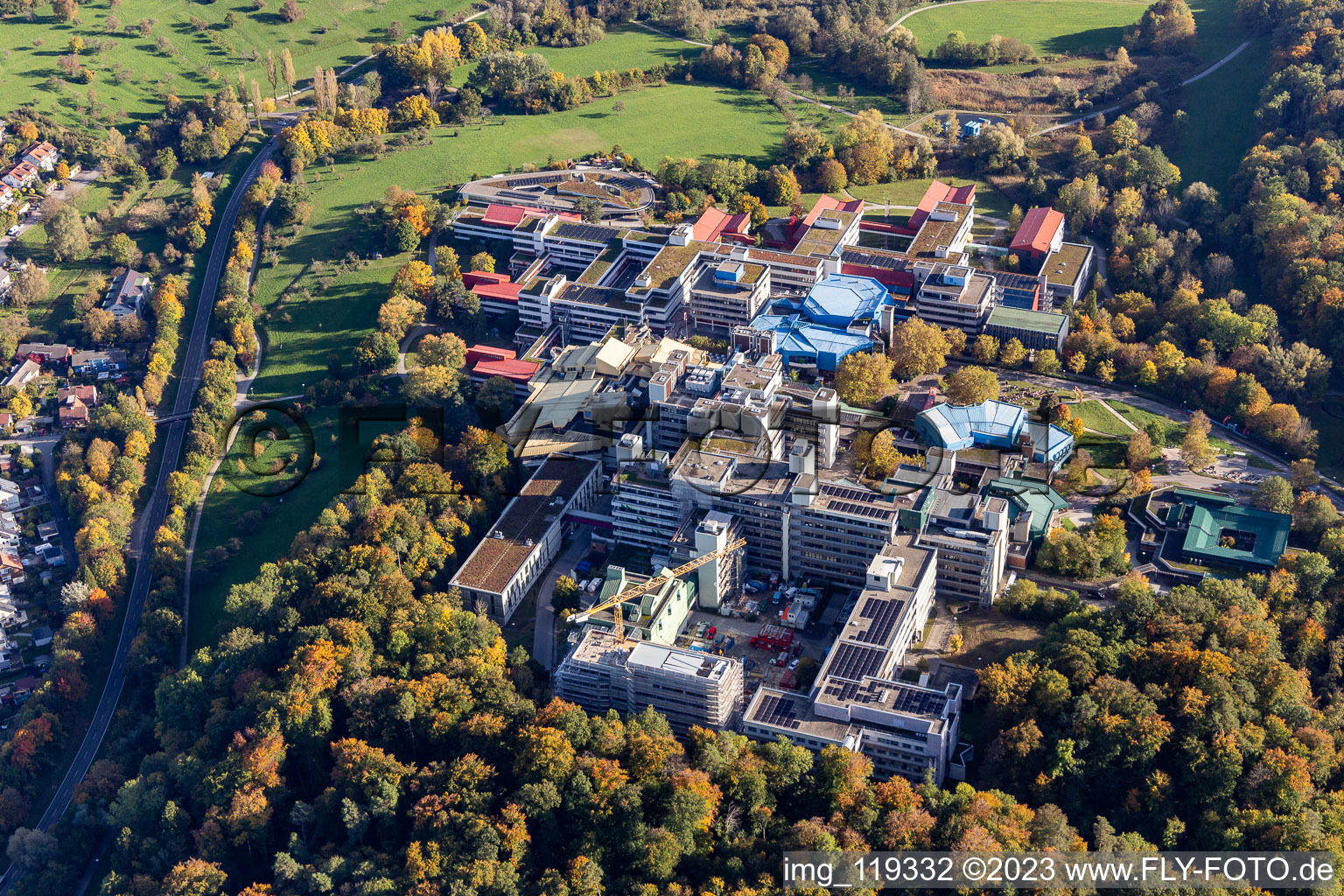 Vue aérienne de Campus universitaire « Université Konstanz » sur la Universitätsstrasse à le quartier Egg in Konstanz dans le département Bade-Wurtemberg, Allemagne