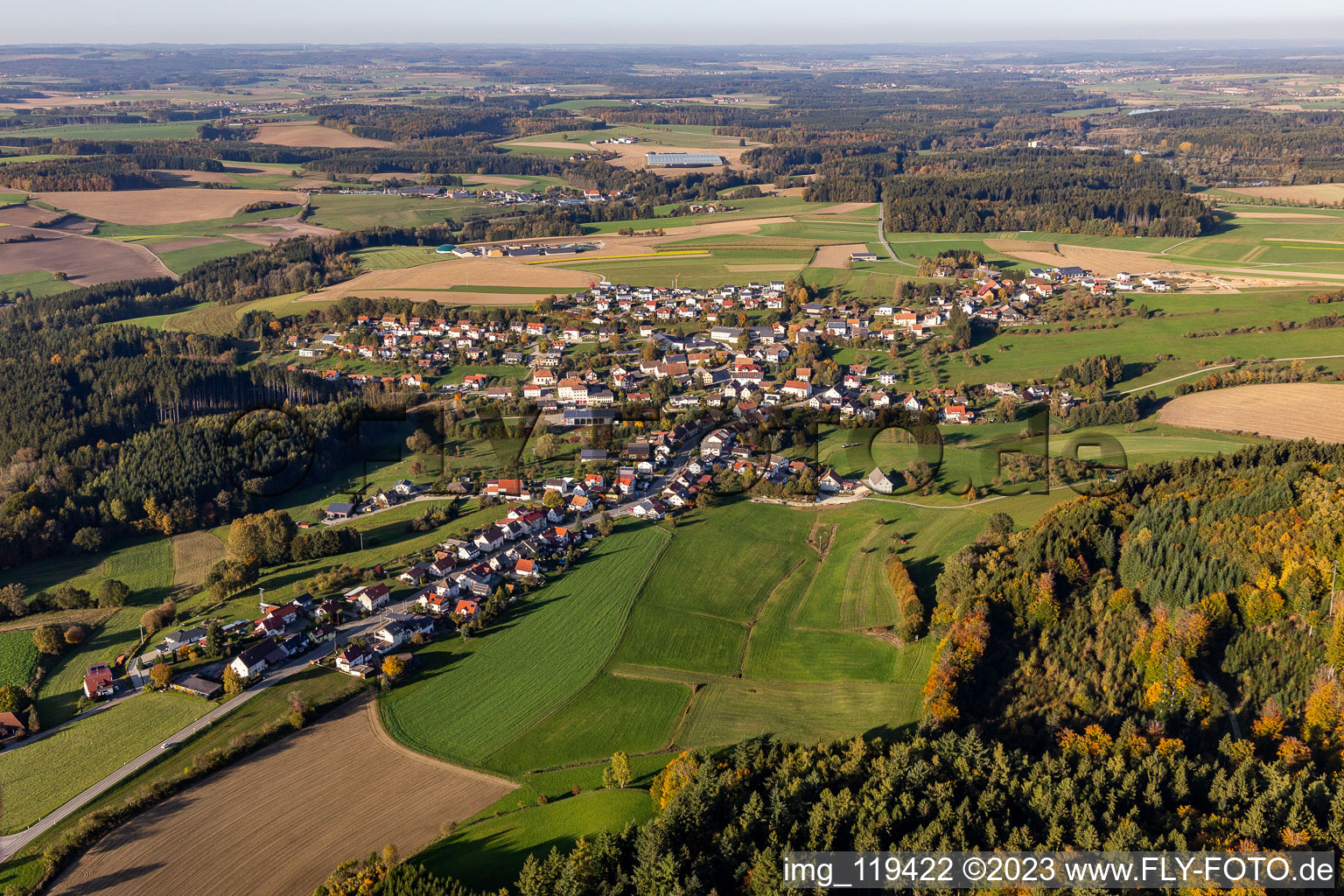 Mühlingen dans le département Bade-Wurtemberg, Allemagne vue d'en haut