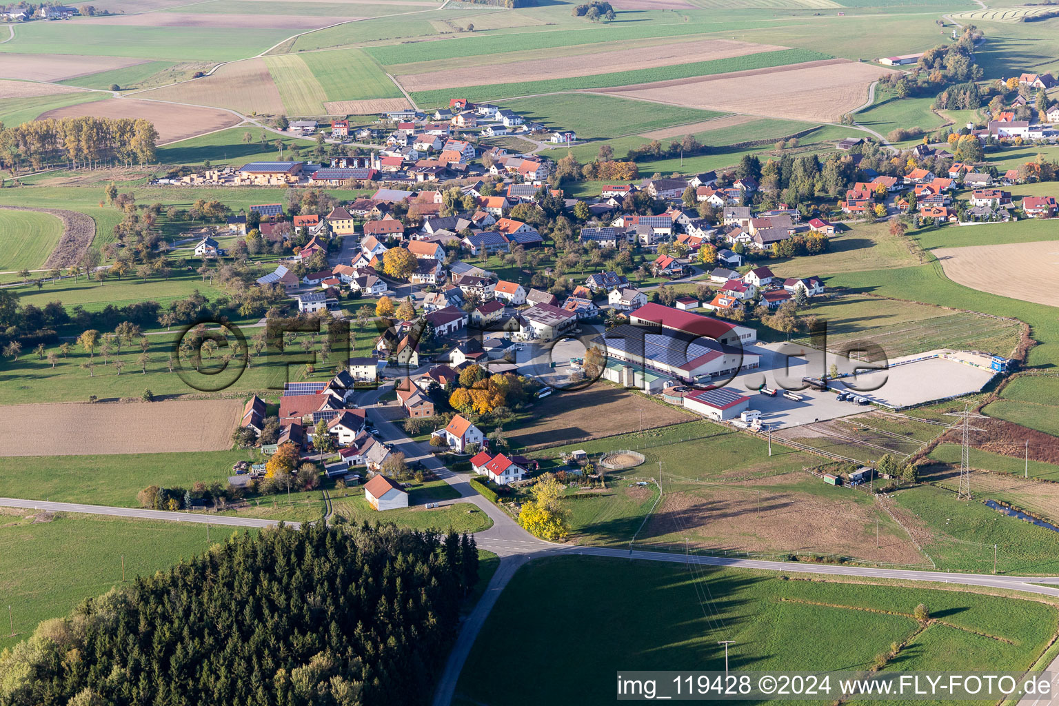 Vue aérienne de Boll à Sauldorf dans le département Bade-Wurtemberg, Allemagne