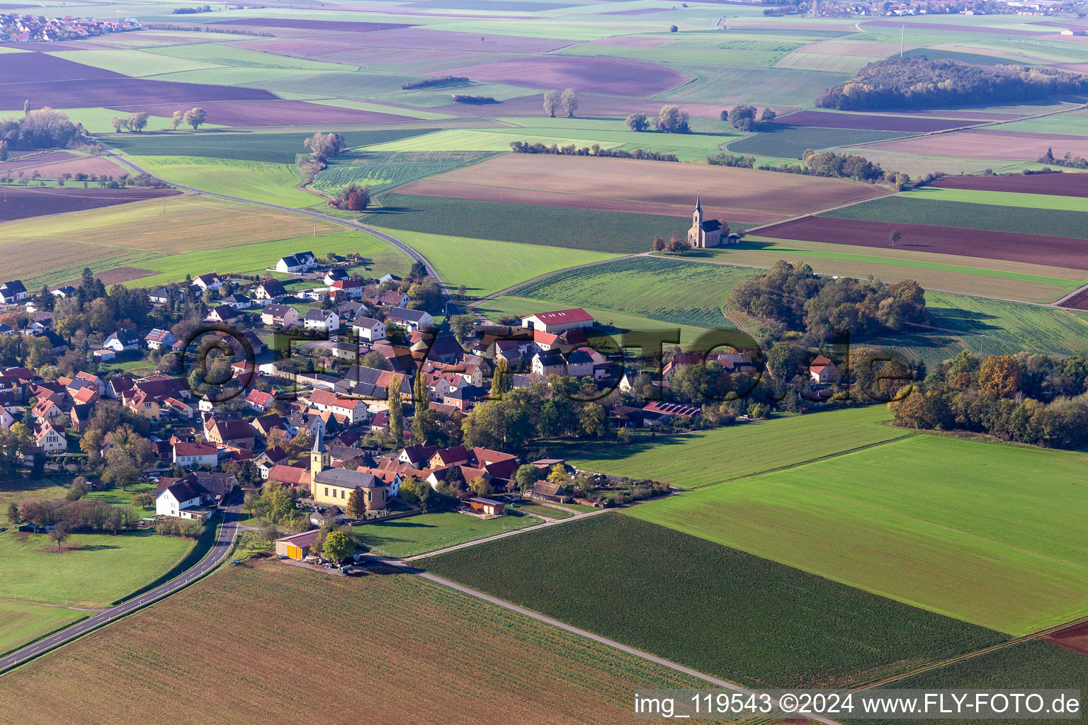 Photographie aérienne de Quartier Bischwind in Dingolshausen dans le département Bavière, Allemagne