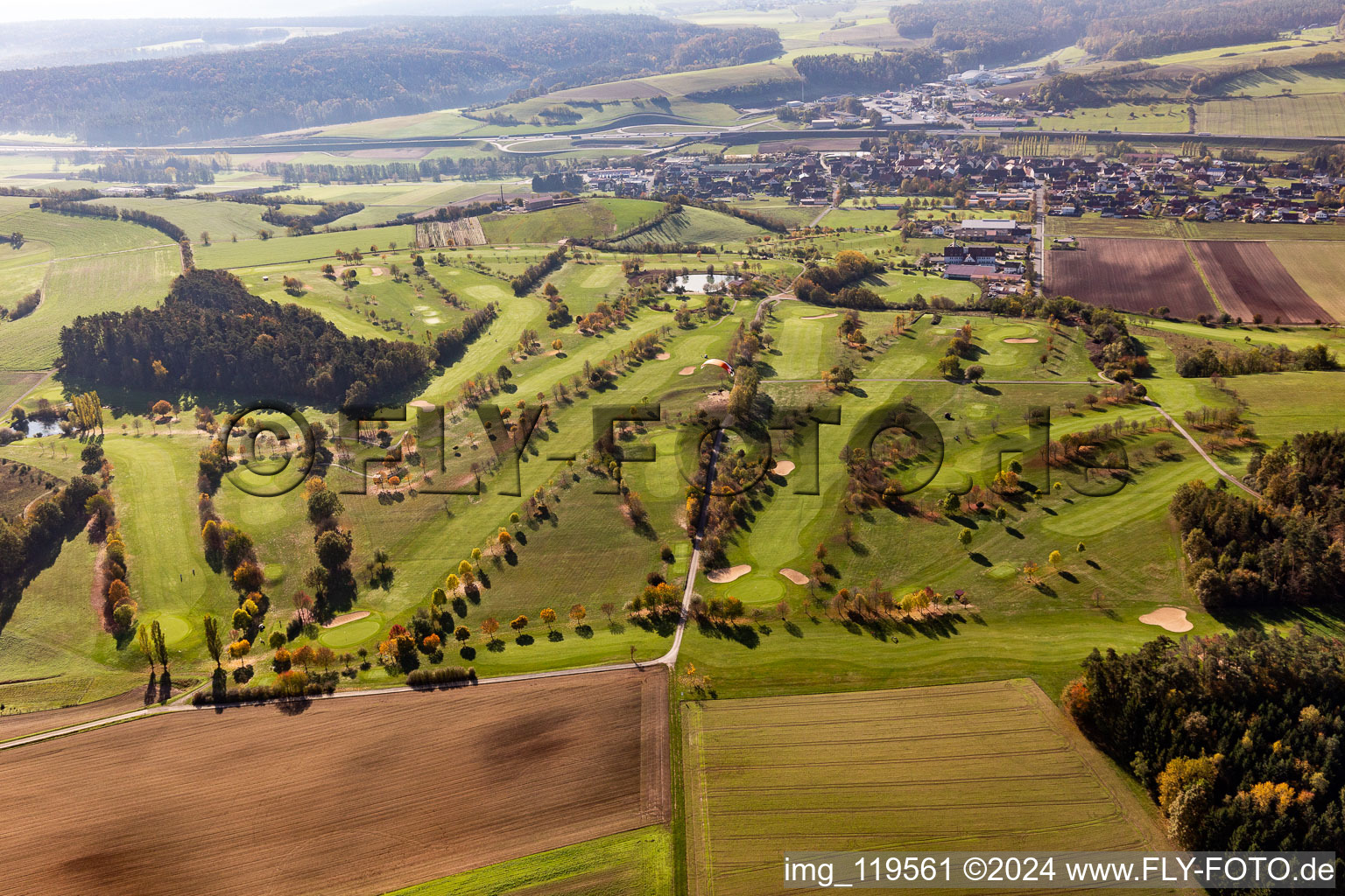 Vue aérienne de Club de golf Steigerwald e. v à Geiselwind dans le département Bavière, Allemagne