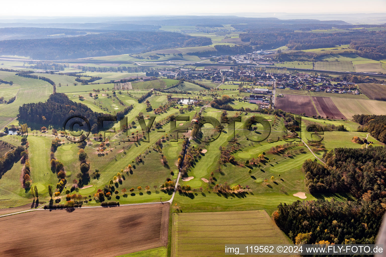 Vue aérienne de Club de golf Steigerwald e. v à Geiselwind dans le département Bavière, Allemagne