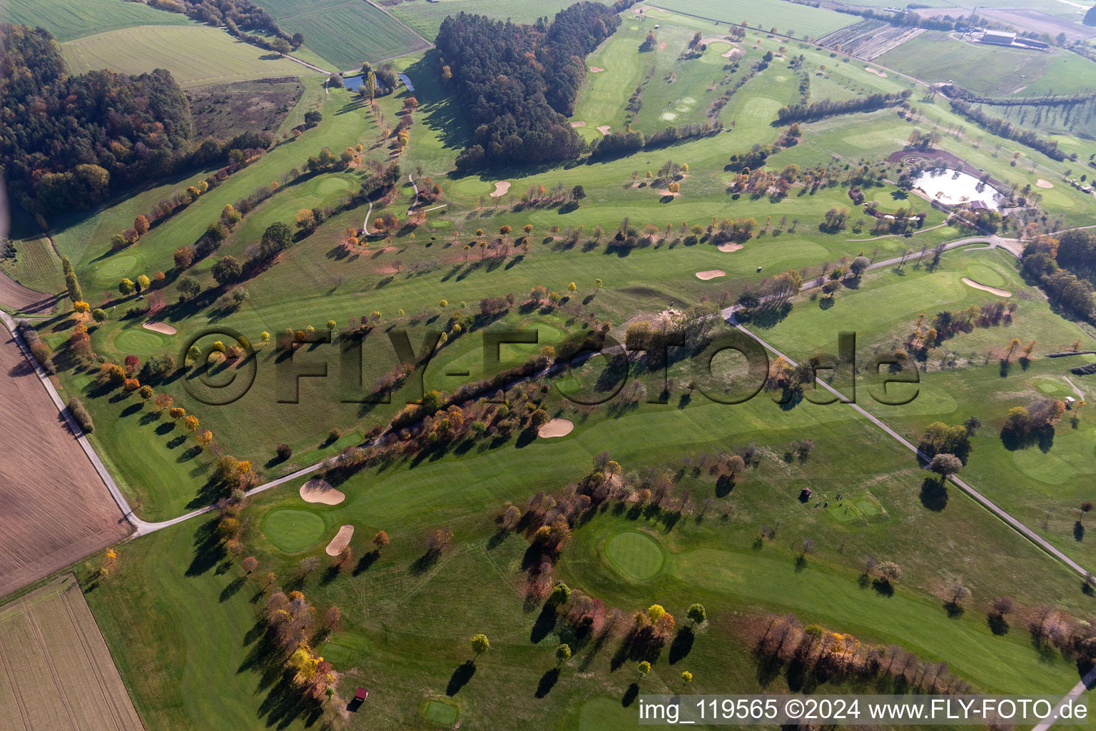 Vue oblique de Club de golf Steigerwald e. v à Geiselwind dans le département Bavière, Allemagne