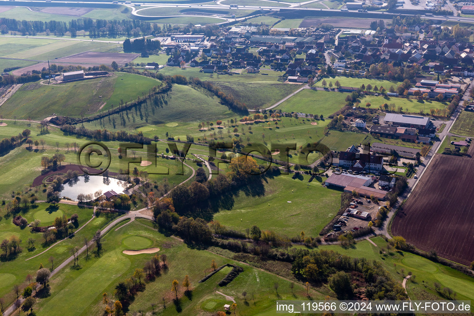 Club de golf Steigerwald e. v à Geiselwind dans le département Bavière, Allemagne d'en haut