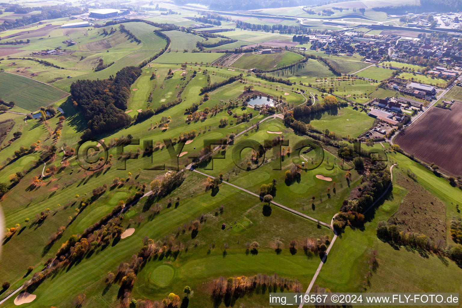 Club de golf Steigerwald e. v à Geiselwind dans le département Bavière, Allemagne hors des airs