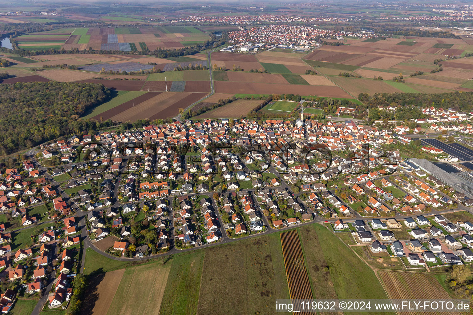 Röthlein dans le département Bavière, Allemagne d'en haut