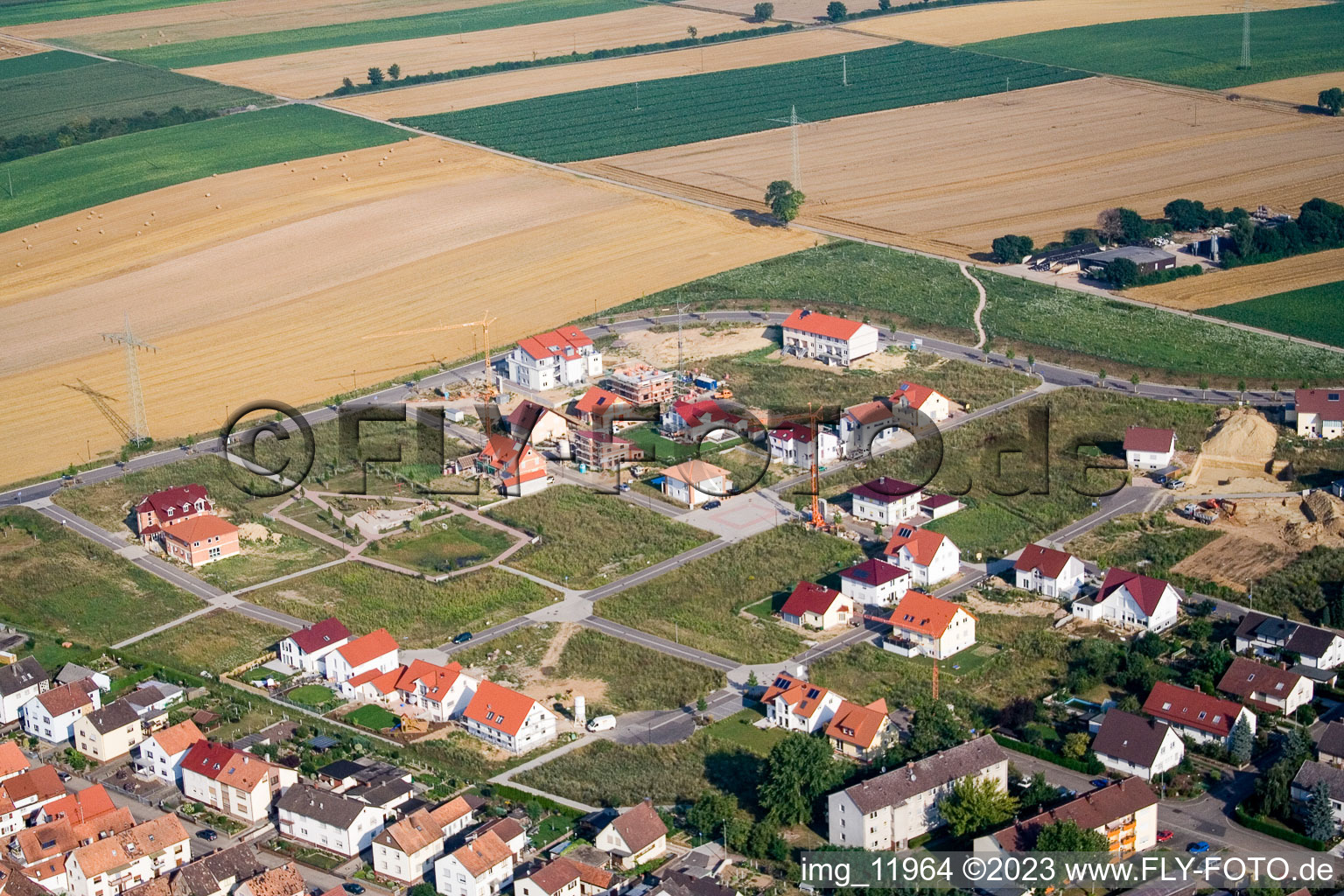 Kandel dans le département Rhénanie-Palatinat, Allemagne du point de vue du drone