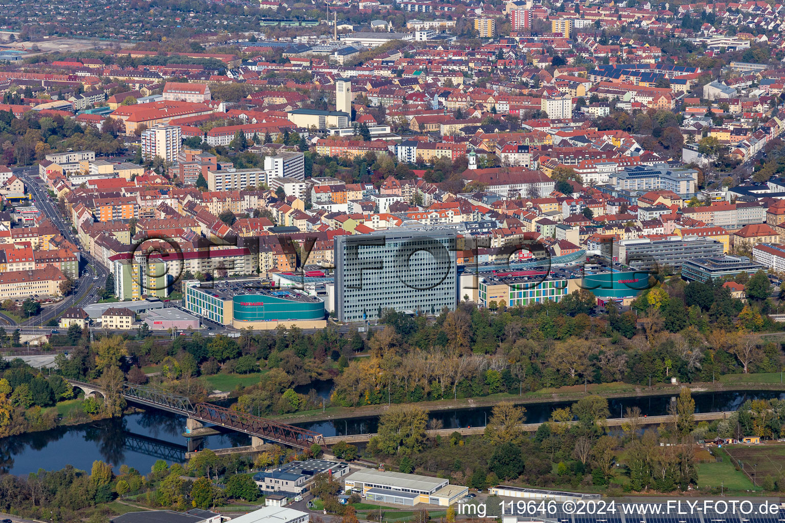 Vue aérienne de SKF à Schweinfurt dans le département Bavière, Allemagne