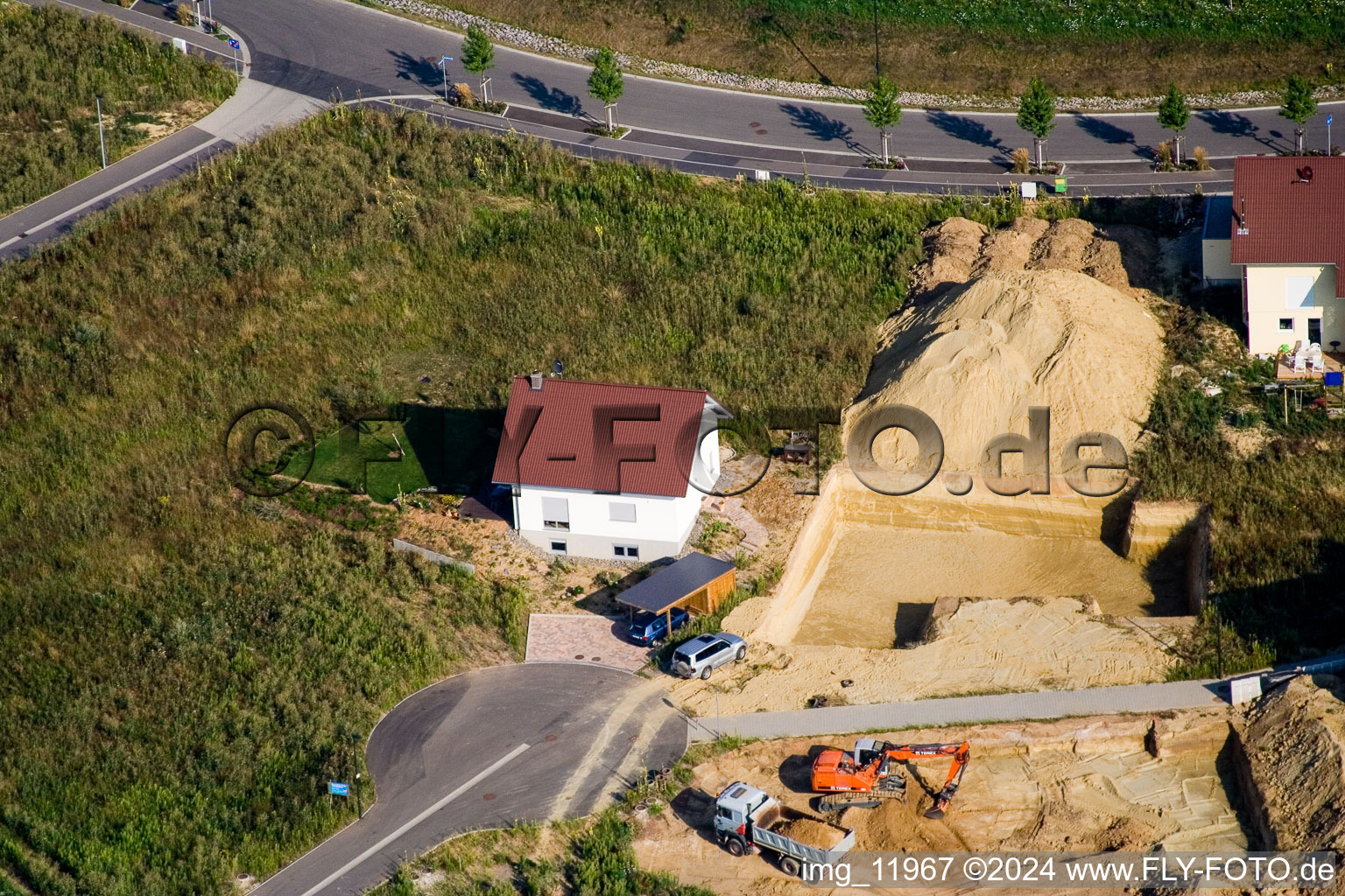 Vue aérienne de Kandel dans le département Rhénanie-Palatinat, Allemagne