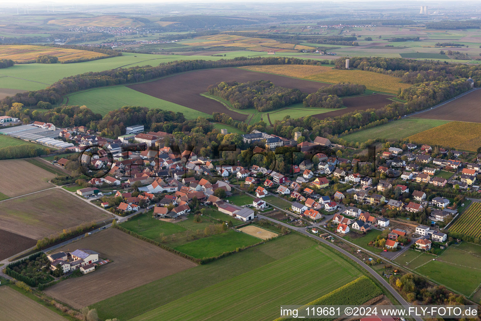 Photographie aérienne de Quartier Gaibach in Volkach dans le département Bavière, Allemagne