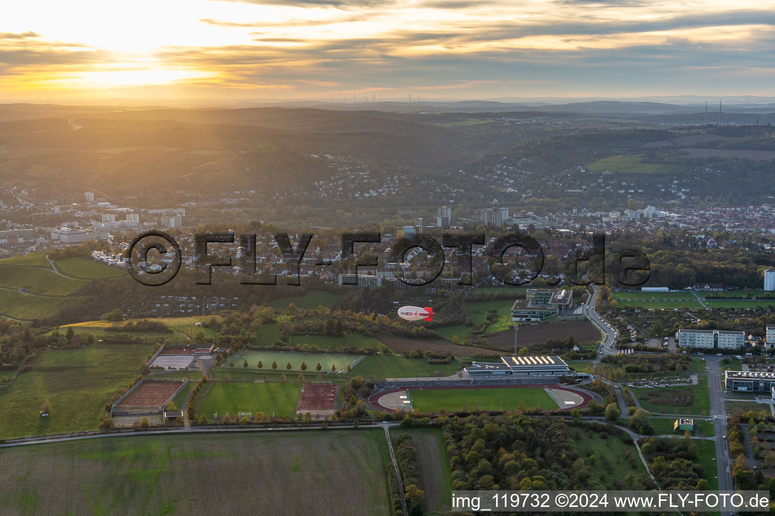 Photographie aérienne de Quartier Frauenland in Würzburg dans le département Bavière, Allemagne