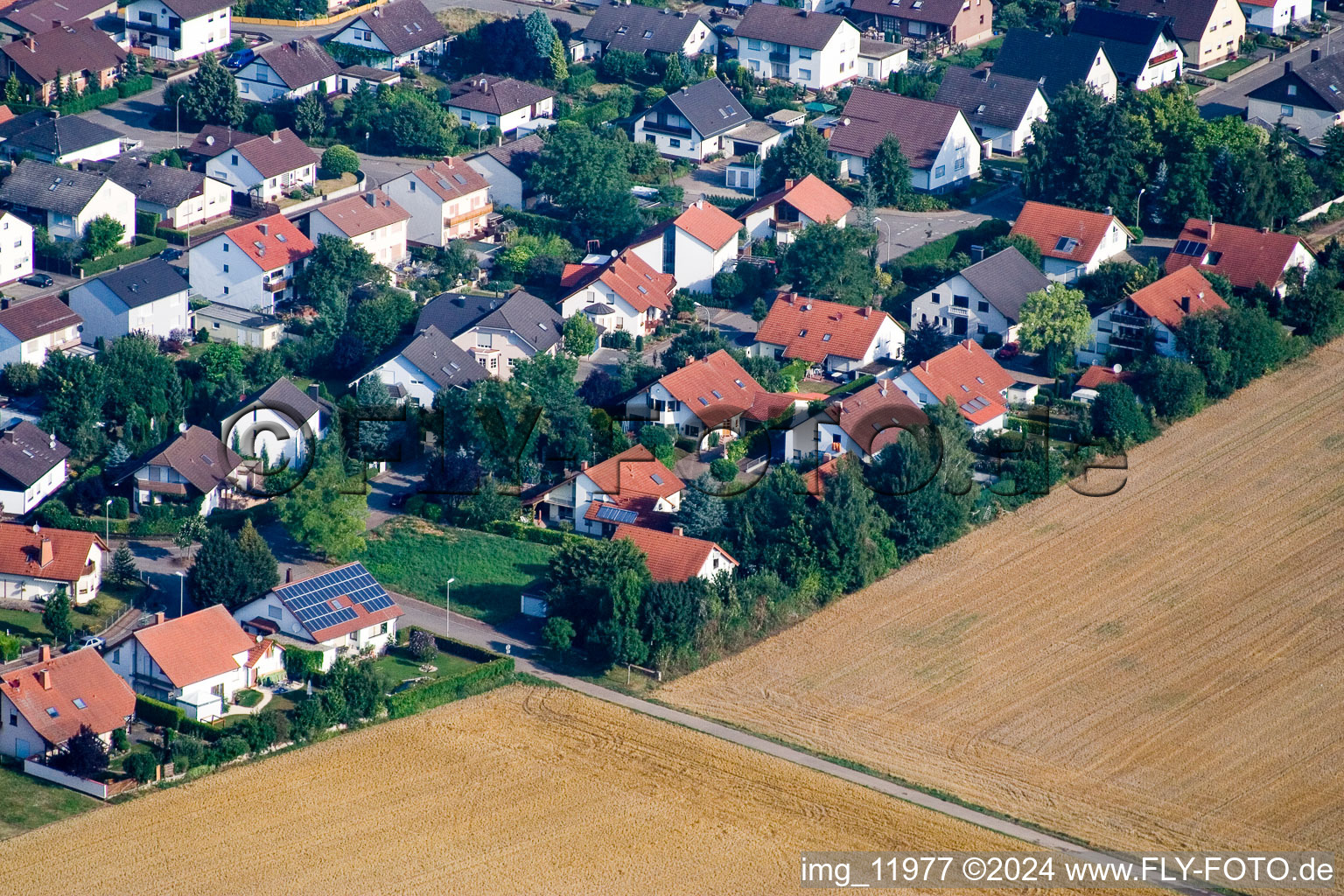 Enregistrement par drone de Steinweiler dans le département Rhénanie-Palatinat, Allemagne