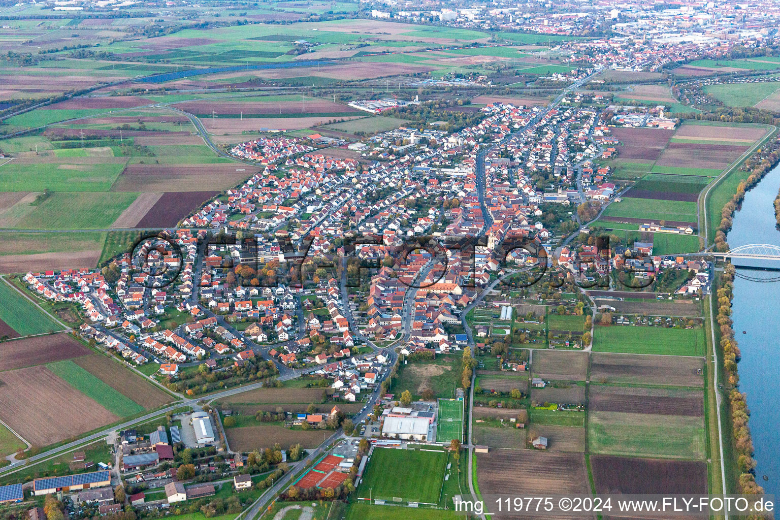 Bergrheinfeld dans le département Bavière, Allemagne d'en haut