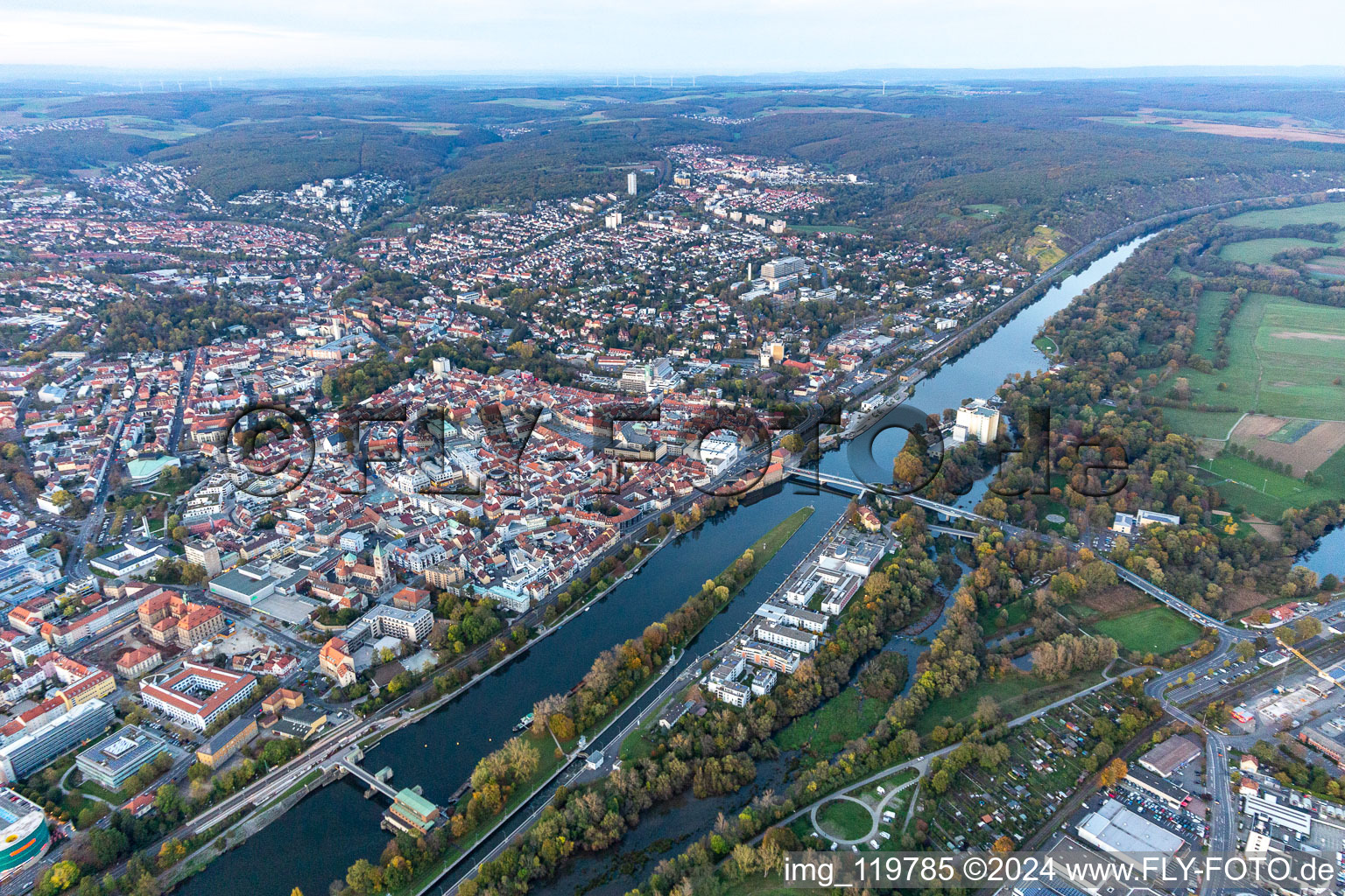 Schweinfurt dans le département Bavière, Allemagne du point de vue du drone