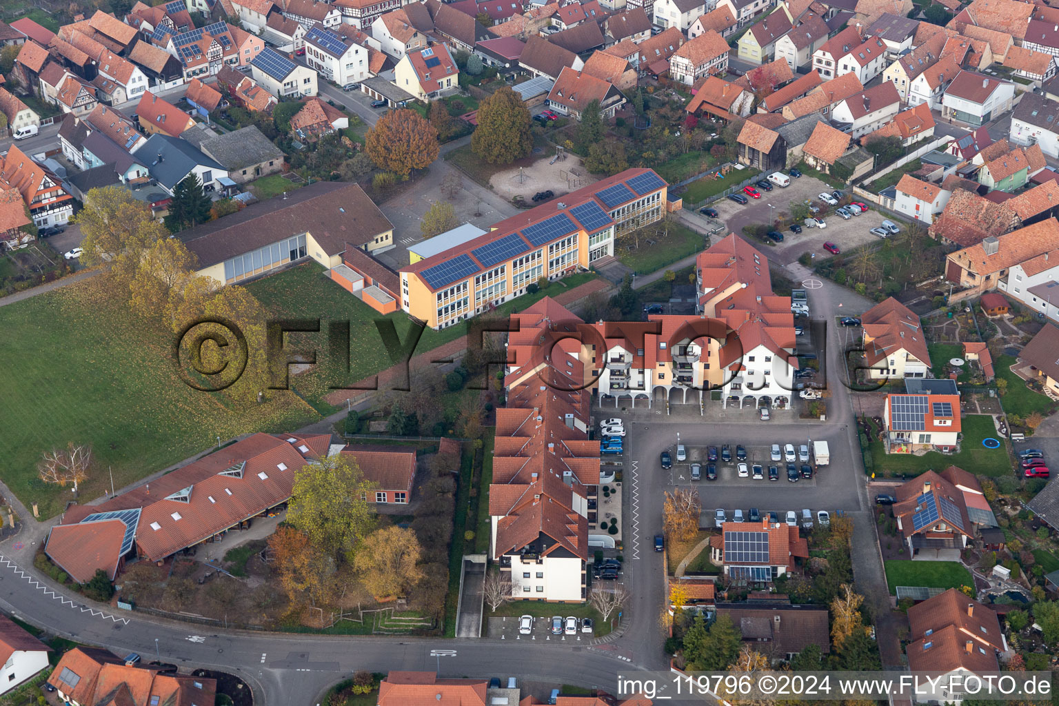 Photographie aérienne de Rheinzabern dans le département Rhénanie-Palatinat, Allemagne