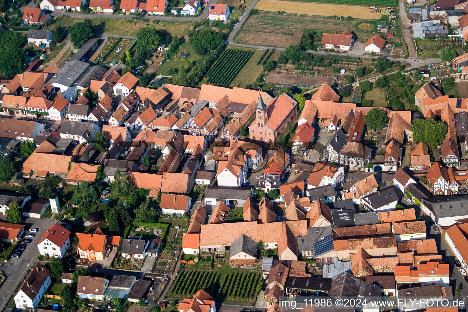 Steinweiler dans le département Rhénanie-Palatinat, Allemagne d'en haut