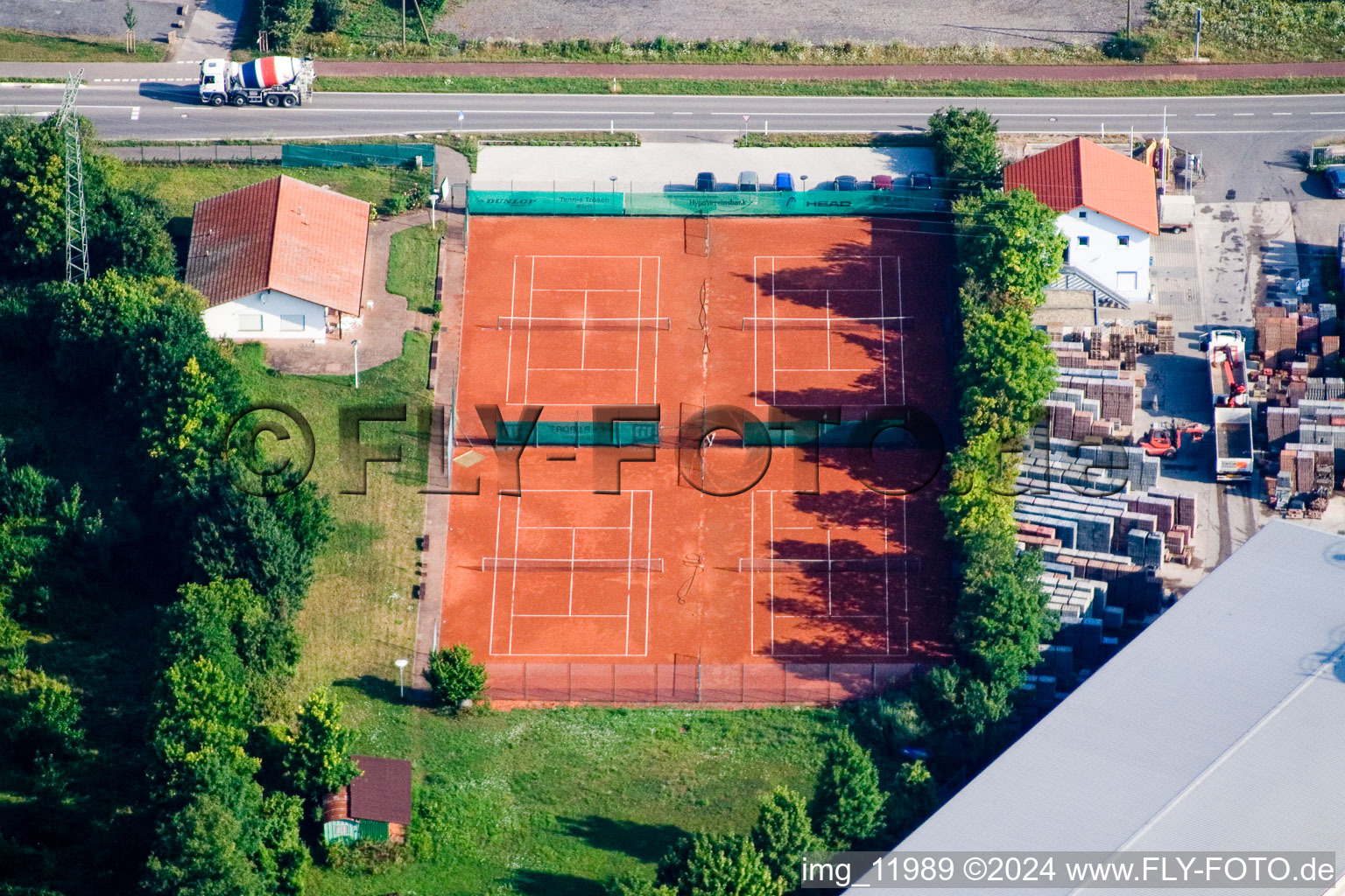 Vue aérienne de Club de tennis à Rohrbach dans le département Rhénanie-Palatinat, Allemagne