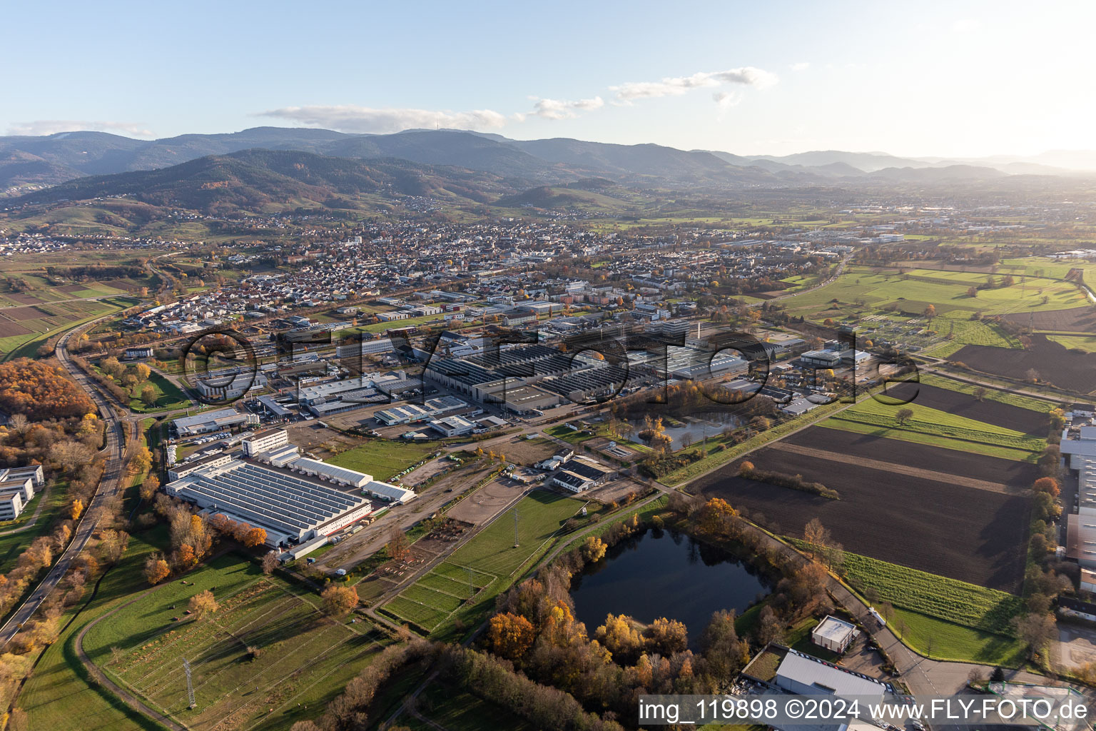 Quartier Vimbuch in Bühl dans le département Bade-Wurtemberg, Allemagne d'en haut