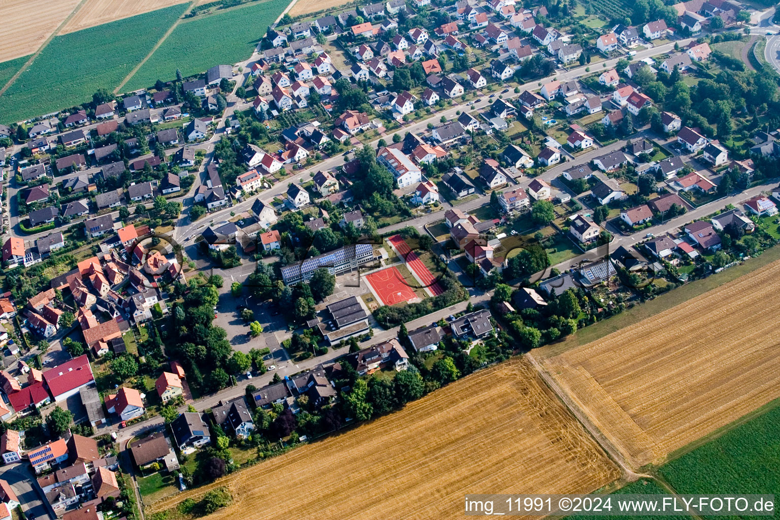 Rohrbach dans le département Rhénanie-Palatinat, Allemagne vue d'en haut