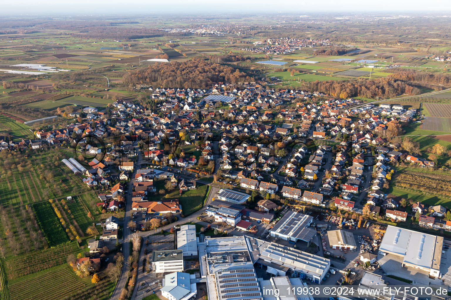 Vue aérienne de Quartier Zusenhofen in Oberkirch dans le département Bade-Wurtemberg, Allemagne