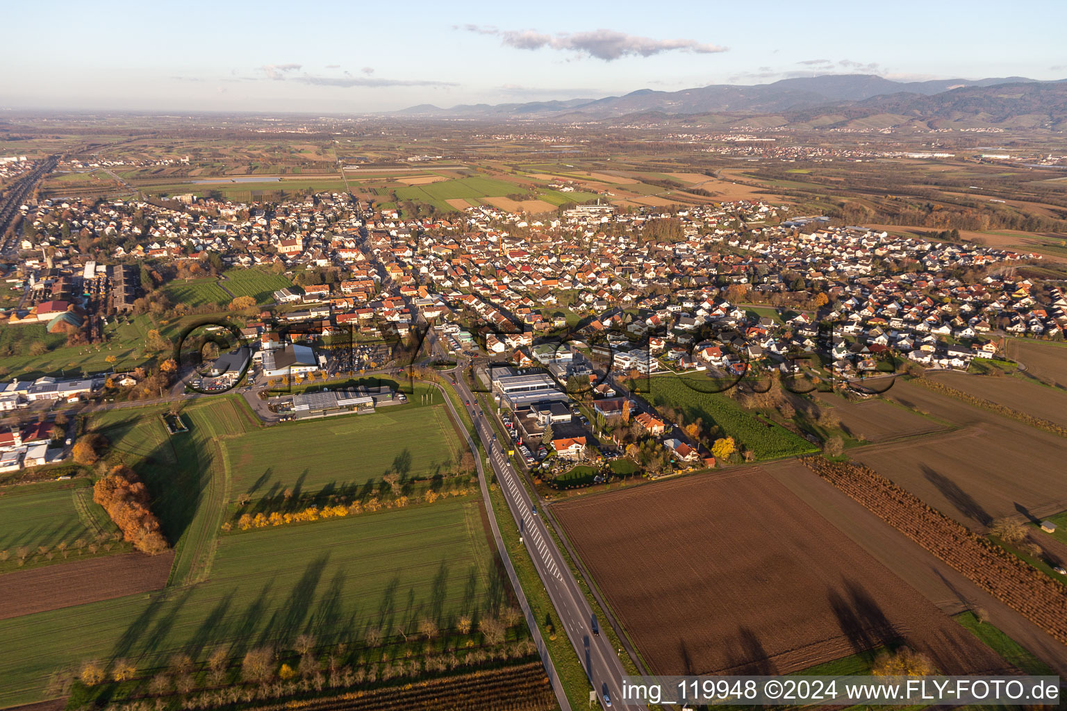 Photographie aérienne de Appenweier dans le département Bade-Wurtemberg, Allemagne