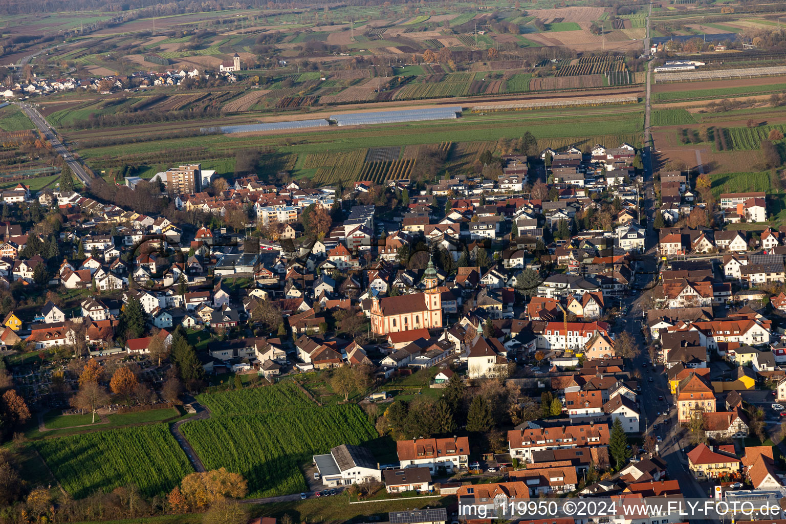 Appenweier dans le département Bade-Wurtemberg, Allemagne d'en haut