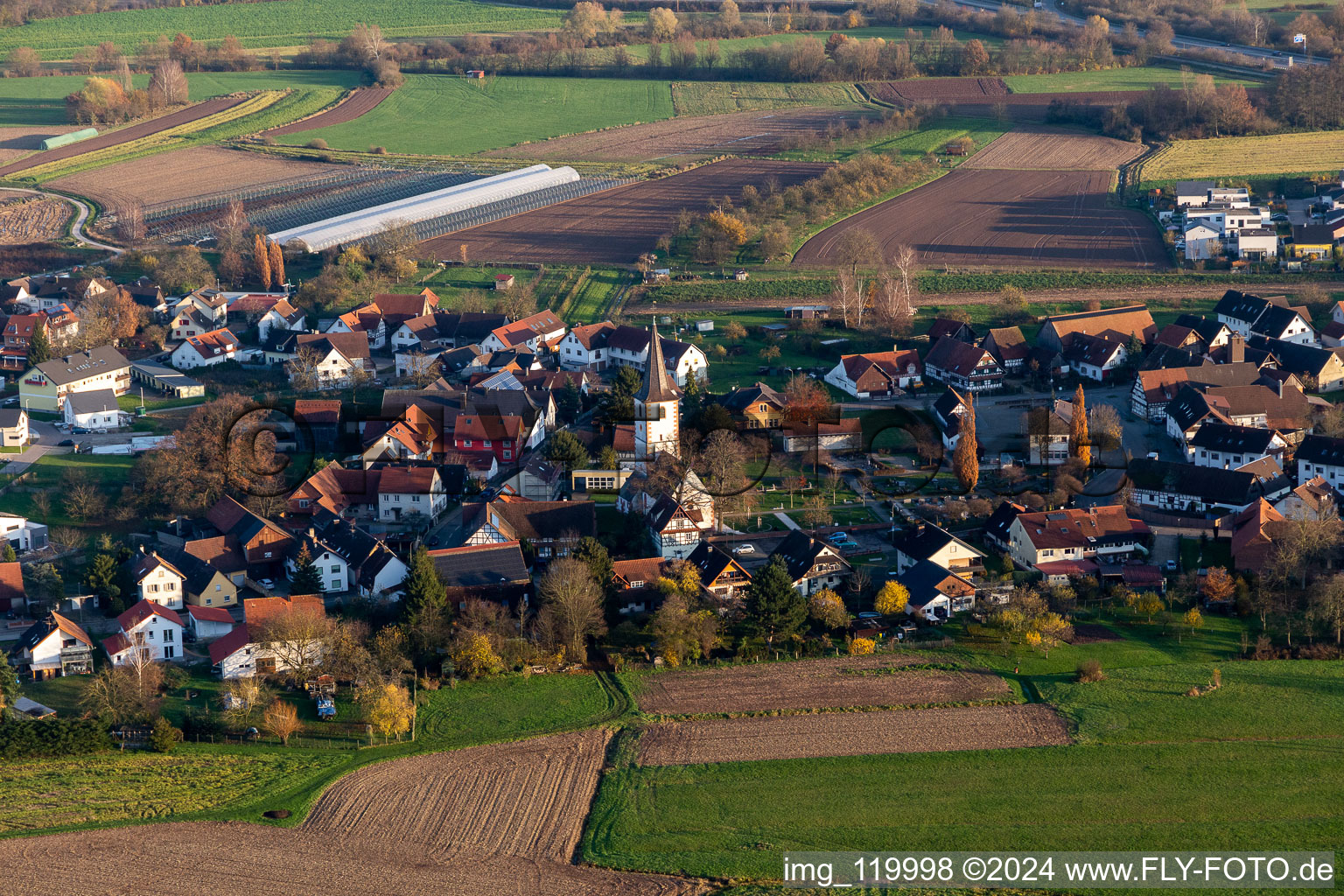 Vue oblique de Willstätt dans le département Bade-Wurtemberg, Allemagne