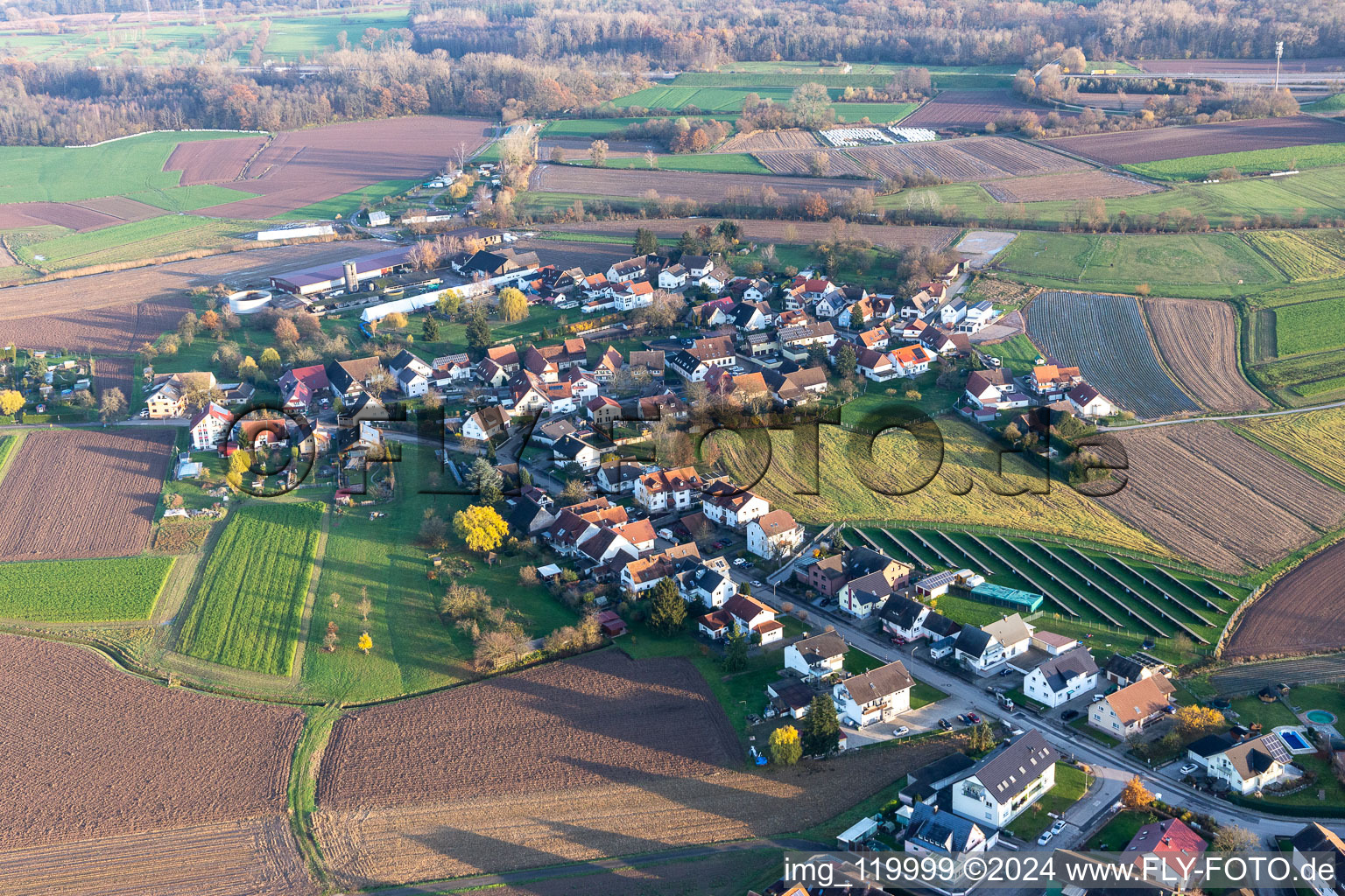 Quartier Sand in Willstätt dans le département Bade-Wurtemberg, Allemagne d'en haut