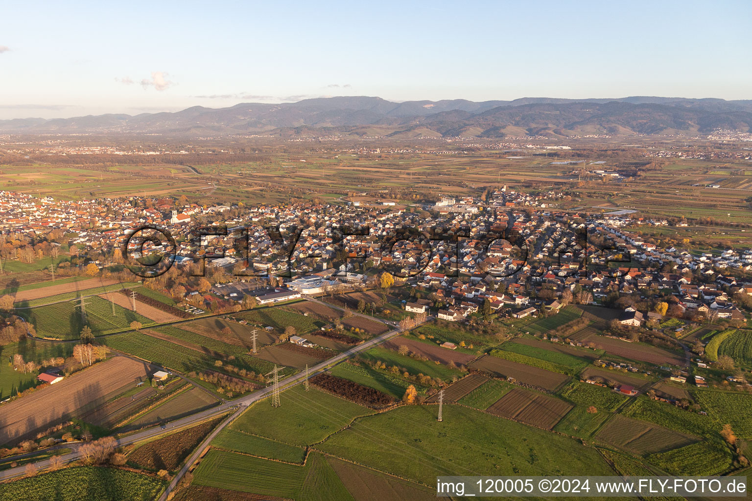 Vue aérienne de Quartier Urloffen in Appenweier dans le département Bade-Wurtemberg, Allemagne