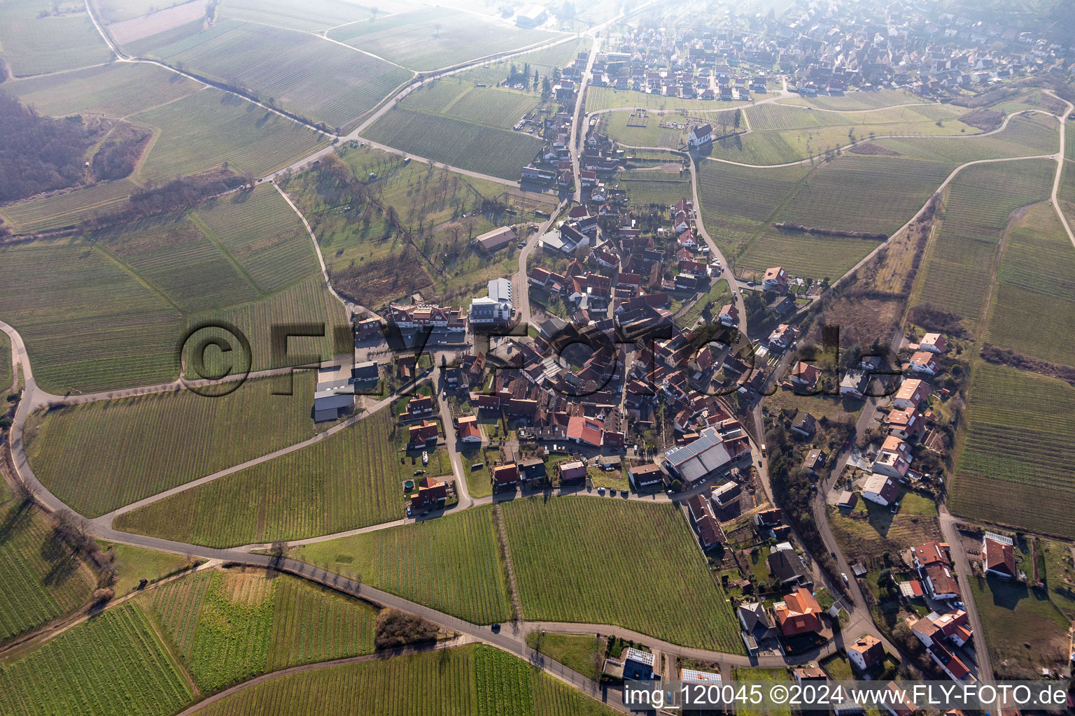 Quartier Gleiszellen in Gleiszellen-Gleishorbach dans le département Rhénanie-Palatinat, Allemagne hors des airs