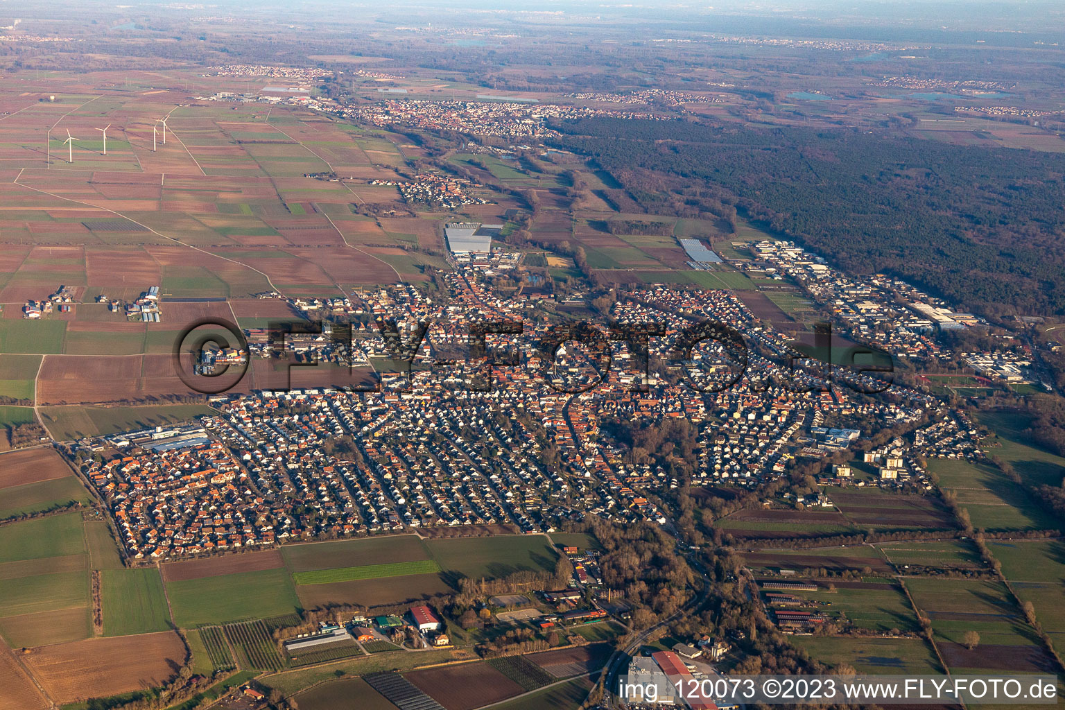 Photographie aérienne de Quartier Herxheim in Herxheim bei Landau dans le département Rhénanie-Palatinat, Allemagne